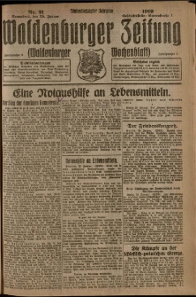 Waldenburger Zeitung, Jg. 65, 1919, nr 21