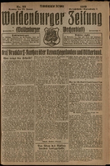 Waldenburger Zeitung, Jg. 65, 1919, nr 22