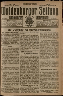 Waldenburger Zeitung, Jg. 65, 1919, nr 24
