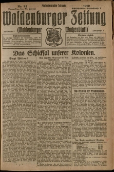 Waldenburger Zeitung, Jg. 65, 1919, nr 25
