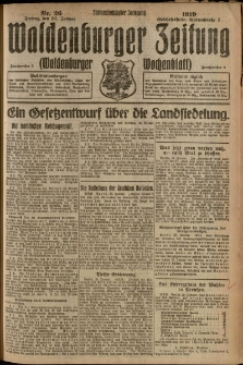 Waldenburger Zeitung, Jg. 65, 1919, nr 26