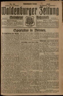 Waldenburger Zeitung, Jg. 65, 1919, nr 28