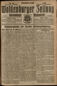 Waldenburger Zeitung, Jg. 65, 1919, nr 29