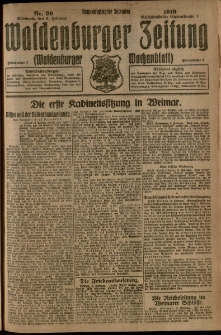 Waldenburger Zeitung, Jg. 65, 1919, nr 30