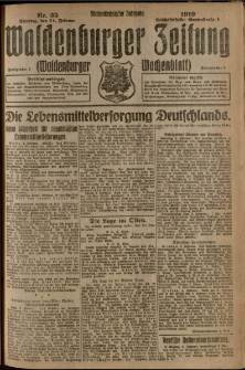 Waldenburger Zeitung, Jg. 65, 1919, nr 35