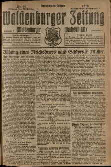 Waldenburger Zeitung, Jg. 65, 1919, nr 36