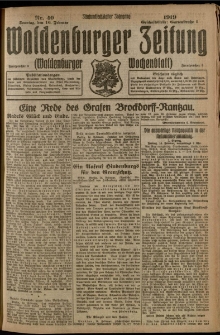 Waldenburger Zeitung, Jg. 65, 1919, nr 40