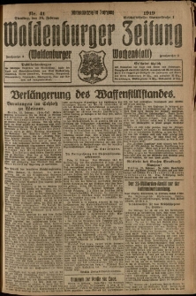 Waldenburger Zeitung, Jg. 65, 1919, nr 41
