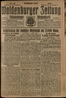 Waldenburger Zeitung, Jg. 65, 1919, nr 43