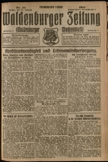 Waldenburger Zeitung, Jg. 65, 1919, nr 44