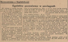 Egoistów poznajemy w pociągach