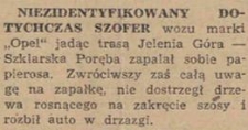 Niezidentyfikowany dotychczas szofer