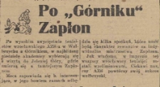 Po „Górniku“ Zapłon