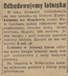 Odbudowujemy lotniska