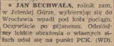 Kronika Wydarzeń. Jan Buchwała