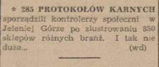 285 protokołów karnych