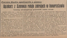 Aptekarz z Szunowa ratuje zatrutych w Inowrocławiu. Lotnicy jeleniogórscy przywieźli cenne serum