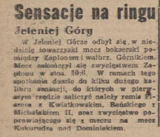 Sensacje na ringu