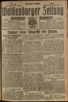 Waldenburger Zeitung, Jg. 65, 1919, nr 45