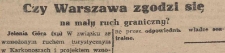 Czy Warszawa zgodzi się na mały ruch graniczny?