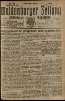 Waldenburger Zeitung, Jg. 65, 1919, nr 52