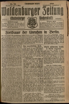 Waldenburger Zeitung, Jg. 65, 1919, nr 55