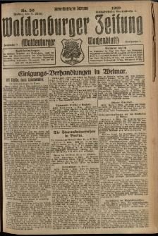 Waldenburger Zeitung, Jg. 65, 1919, nr 56