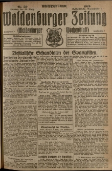Waldenburger Zeitung, Jg. 65, 1919, nr 59