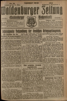 Waldenburger Zeitung, Jg. 65, 1919, nr 61