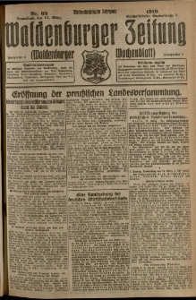 Waldenburger Zeitung, Jg. 65, 1919, nr 63