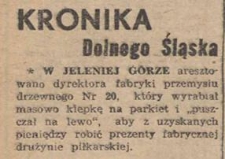 Aresztowanie dyrektora fabryki