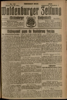 Waldenburger Zeitung, Jg. 65, 1919, nr 70