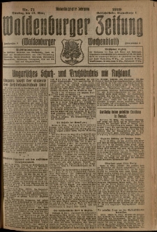 Waldenburger Zeitung, Jg. 65, 1919, nr 71