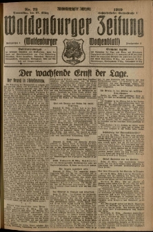 Waldenburger Zeitung, Jg. 65, 1919, nr 73