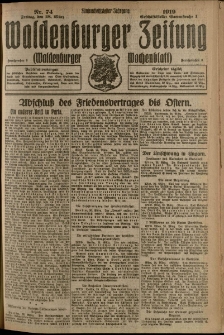 Waldenburger Zeitung, Jg. 65, 1919, nr 74