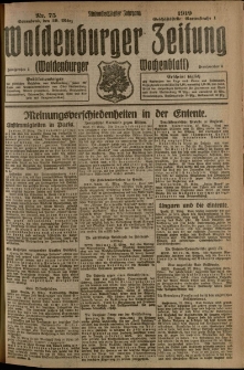 Waldenburger Zeitung, Jg. 65, 1919, nr 75