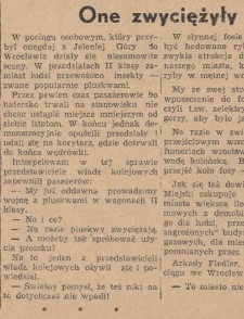 One zwyciężyły