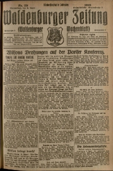 Waldenburger Zeitung, Jg. 65, 1919, nr 79