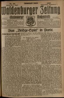 Waldenburger Zeitung, Jg. 65, 1919, nr 80