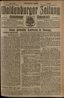 Waldenburger Zeitung, Jg. 65, 1919, nr 82