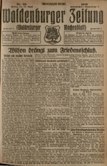 Waldenburger Zeitung, Jg. 65, 1919, nr 86