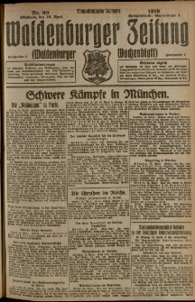 Waldenburger Zeitung, Jg. 65, 1919, nr 90