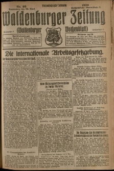 Waldenburger Zeitung, Jg. 65, 1919, nr 95