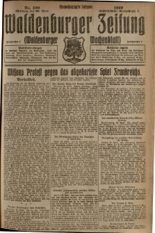 Waldenburger Zeitung, Jg. 65, 1919, nr 100
