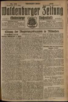 Waldenburger Zeitung, Jg. 65, 1919, nr 102