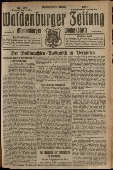 Waldenburger Zeitung, Jg. 65, 1919, nr 103