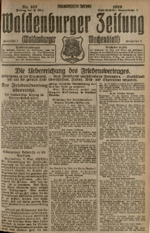 Waldenburger Zeitung, Jg. 65, 1919, nr 107