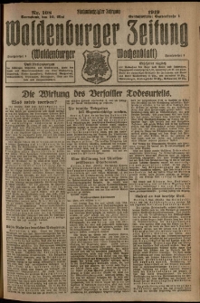 Waldenburger Zeitung, Jg. 65, 1919, nr 108