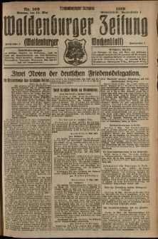 Waldenburger Zeitung, Jg. 65, 1919, nr 109