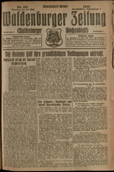 Waldenburger Zeitung, Jg. 65, 1919, nr 110